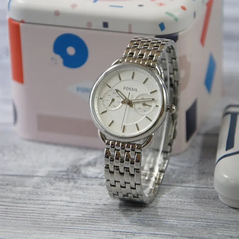 Fossil Tailor Multifunction Silver Dial Ladies Watch- ES3712